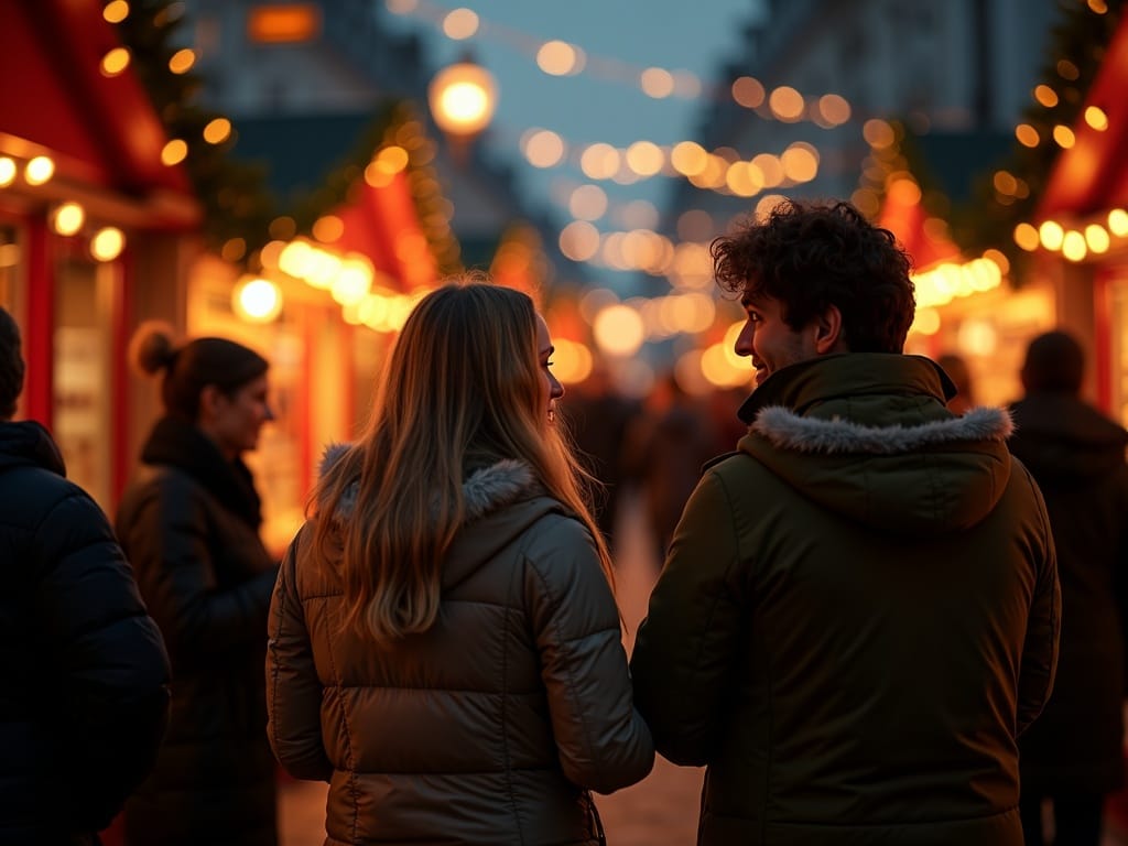 Dansk familie nyder julemarked i Storbritannien med festlige lys og kontanter