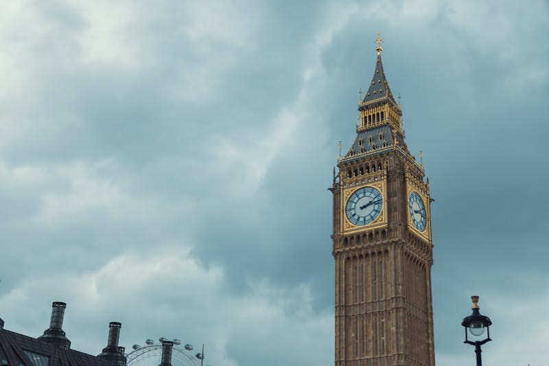 Big Ben mod overskyet Londonhimmel